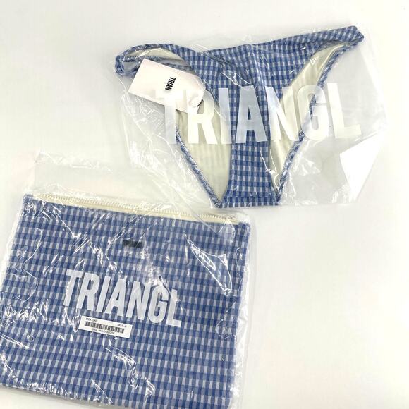 Triangl Blue MICA LOKO Sparkle Crop Bikini Bottom Size M - Picture 5 of 9